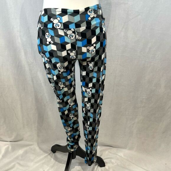 Lularoe Disney Frozen snowman geometric print leggings - Picture 2 of 8